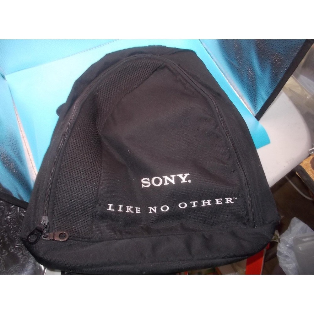 Sony Like No Other Black Sling Backpack Crossbody Bag with Headphone Port